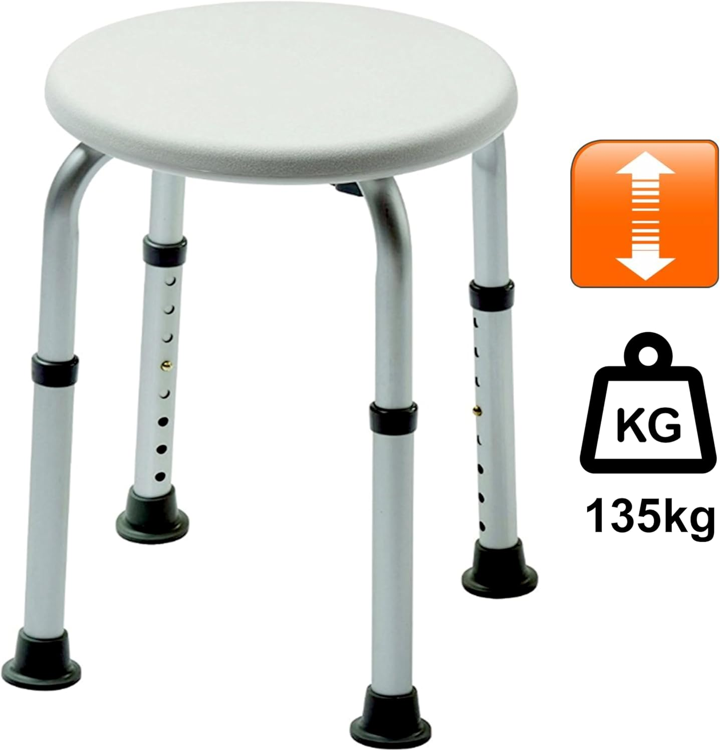 B-Ware Izzy Runder Badehocker Duschsitz Hocker Badstuhl Duschhilfe Senioren 2 Stück742 von Izzy