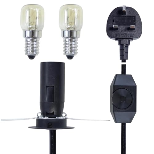 Izzy Ersatzkabel für Himalaya-Salzlampe, E14-Lampenfassung, 1,5 m Salzlampen-Ersatzkabel mit Dimmschalter und 2 Glühbirnen Izzy Ersatzkabel für Himalaya-Salzlampe, E14-Lampenfassung, 1,5 m Salzlampen-Ersatzkabel mit Dimmschalter und 2 Glühbirnen von Izzy