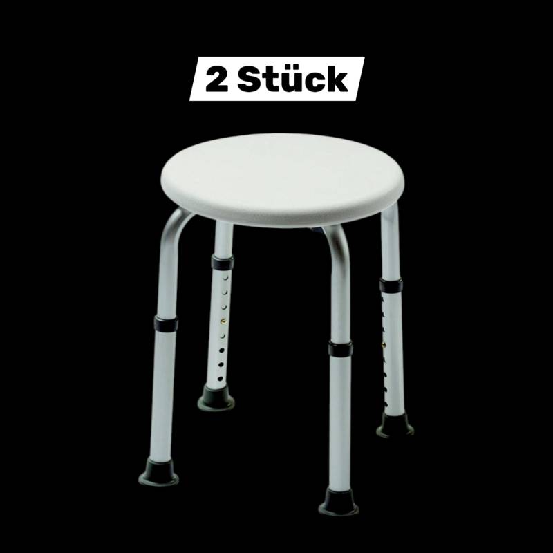 Izzy Runder Badehocker Duschsitz Hocker Badstuhl Duschhilfe Senioren 2 Stück B-Ware von Izzy