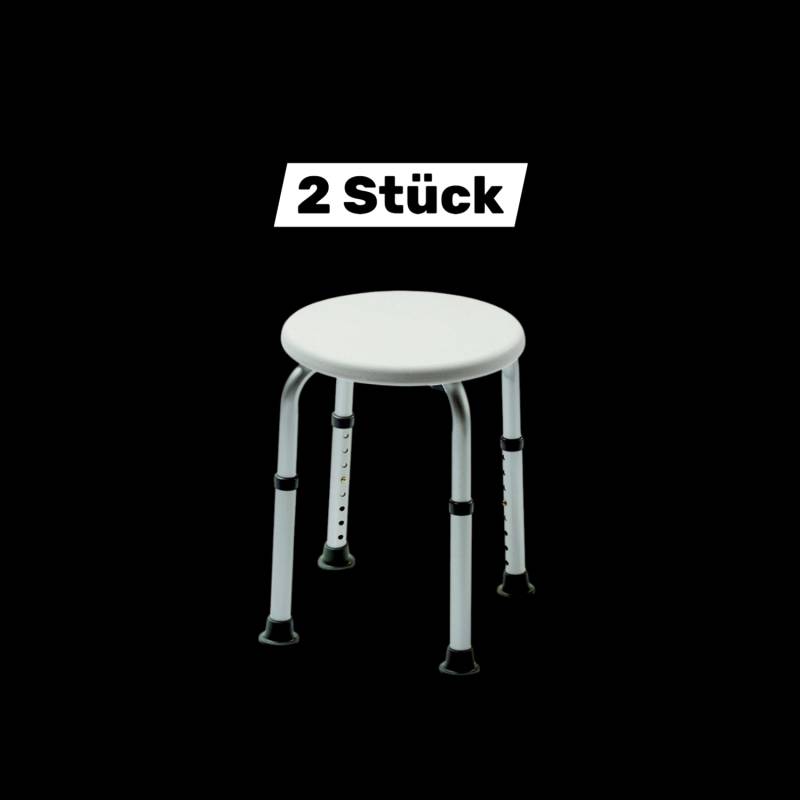 Izzy Runder Badehocker Duschsitz Hocker Badstuhl Duschhilfe Senioren 2 Stück B-Ware von Izzy