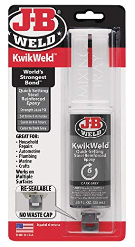 J-B Weld 50176 KwikWeld Steel Reinforced Epoxy Syringe - Dries Dark Grey - 25 ml by J-B Weld J-B Weld 50176 KwikWeld Steel Reinforced Epoxy Syringe - Dries Dark Grey - 25 ml by J-B Weld von J-B Weld