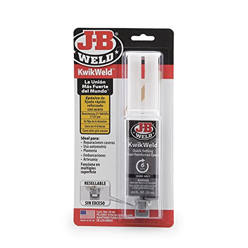 J-B Weld 50176SPA - Epoxy - Quick Fix - Stahlverstärkt - Metall - Reparaturen - Handwerk - Automobil - Sanitär - Boote - Kunststoff - 25ml von J-B Weld