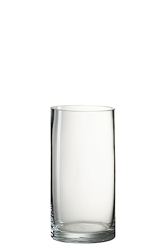 J-Line Zylinderförmige Vase, Glas, transparent, klein von J-Line by Jolipa