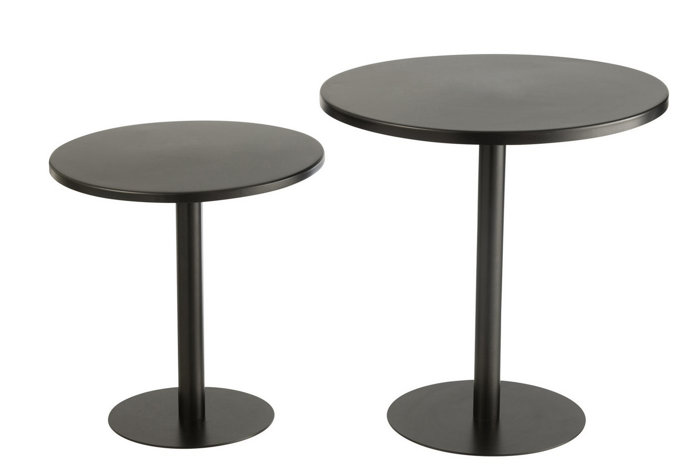 J-Line by Jolipa Beistelltisch 2er-Set Beistelltisch rund aus Metall schwarz (2-St., 2er Set), 2 verschiedene Größen, vielfältig kombinierbar von J-Line by Jolipa