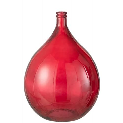 J-Line by Jolipa Vase Dame Jeanne aus Glas, Rot, 38 x 38 x 56 cm von J-Line by Jolipa