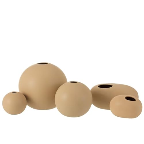 J-Line by Jolipa Vase Kugel Keramik beige, L von J-Line by Jolipa