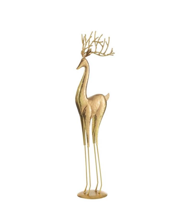J-Line by Jolipa Weihnachtsfigur Rentier Figur gold farbig Metall Dekofigur weihnachtlich, als Weihnachtsdeko, in verschiedenen Größen von J-Line by Jolipa