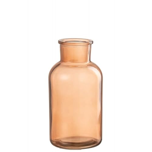 Vase, Flasche, Glas, Braun, 10 x 10 x 20 cm von J-Line by Jolipa