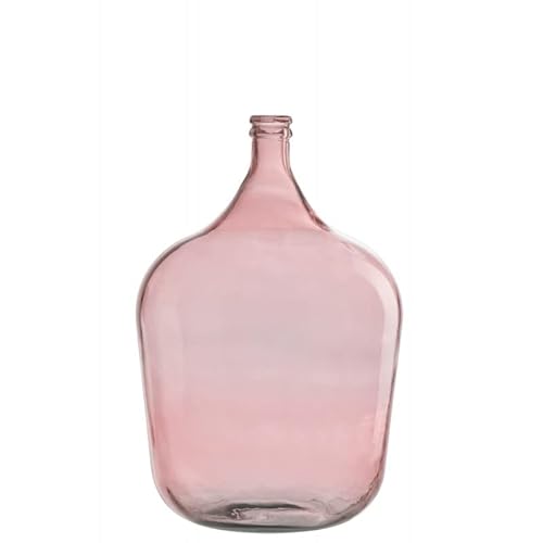 Vase Dame Jeanne aus Glas, Rosa, 37 x 37 x 55 cm von J-Line by Jolipa