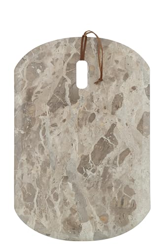 J-LINE - Rechteckiges Brett, marmoriert, Beige/Klein von J-Line