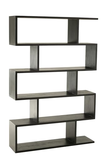 J-Line BÜCHERREGAL VERTIKAL BRETTER MANGOHOLZ SCHWARZ von J-Line