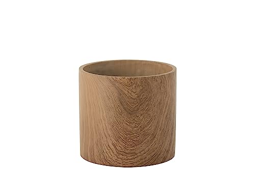 J-Line Blumentopf Forest – Zement – Braun – Extra Groß – Ø 21,5 cm von J-Line
