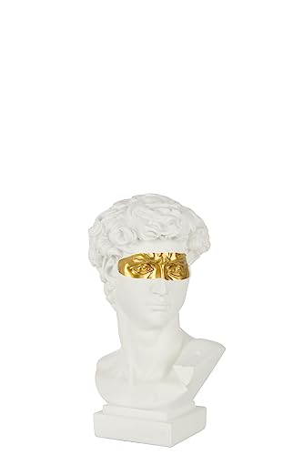 J-Line Büste David Figur Poly Weiß/Gold von J-Line