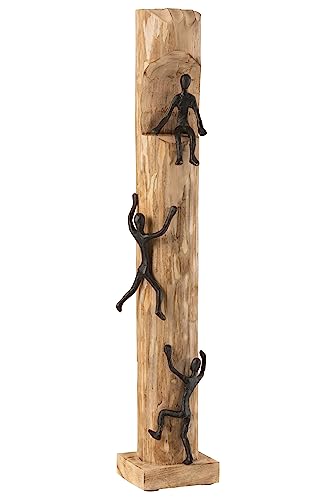 J-Line Dekorationsfiguren Klettern - Holz/Aluminium - Schwarz von J-Line