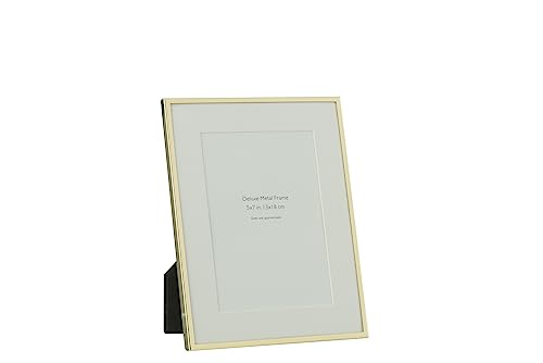 J-Line FOTORAHMEN PASSE PARTOUT DÜNNER RAND 13X18 METALL GOLD MEDIUM (2er Set) von J-Line