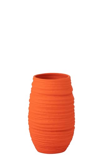 J-Line Fiesta Vase, Keramik, Orange, groß von J-Line