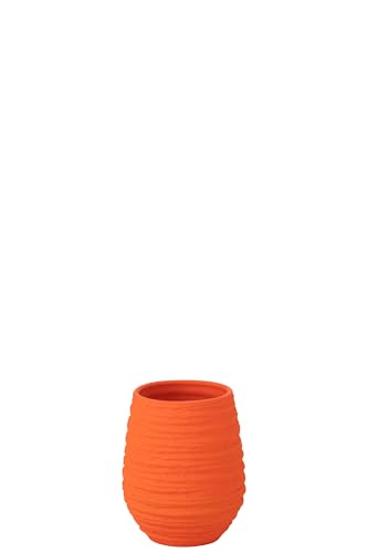 J-Line Fiesta Vase, Keramik, Orange, Small von J-Line by Jolipa