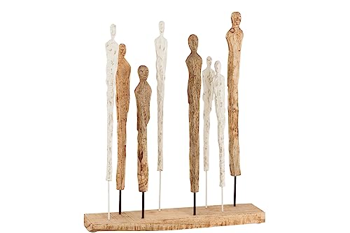 J-Line Figure 8 DÜNN MANGOBAUM/Aluminium WEIß/NATURELL von J-Line