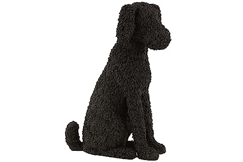 J-Line Hundedekoration Max Sitz - Polyresin - schwarz von J-Line