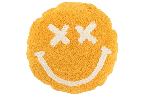J-Line Kissen Smiley GETUFTET Baumwolle ORANGE/WEIß J-Line Kissen Smiley GETUFTET Baumwolle ORANGE/WEIß von J-Line