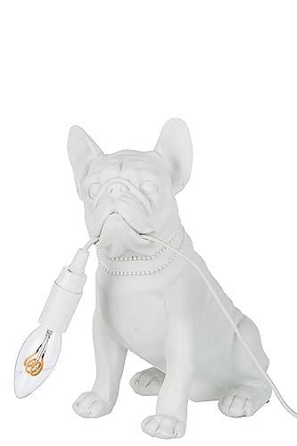 J-Line Lampe Hund Bulldogge Poly Farbe weiss 25x15x29cm von J-Line