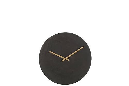 J-Line Runde Uhr - Metall - Schwarz - klein - Ø 37 cm - Wohnaccessoires von J-Line