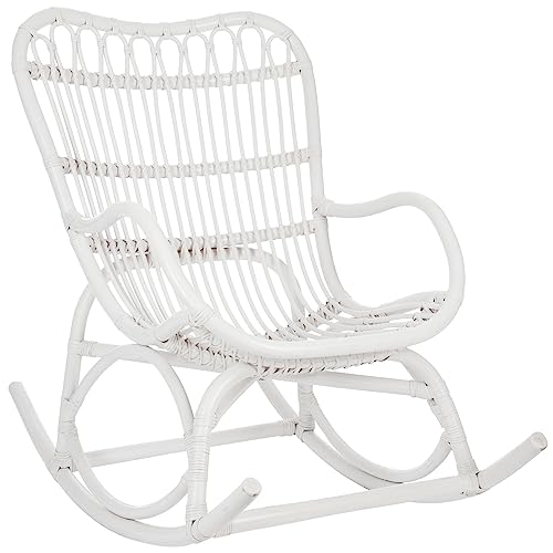 J-Line Schaukelstuhl - Rattan - weiß von J-Line
