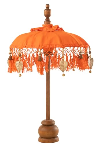 J-Line Sonnenschirm DAYU Baumwolle/Holz ORANGE SMALL von J-Line