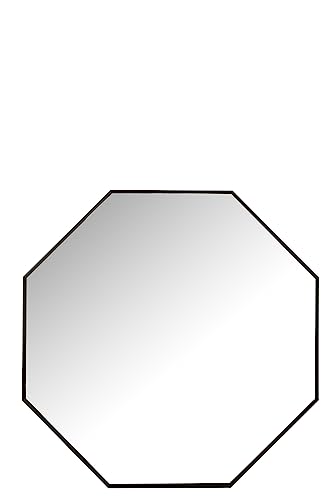 J-Line Spiegel ACHTECK Glas/Metall SCHWARZ von J-Line