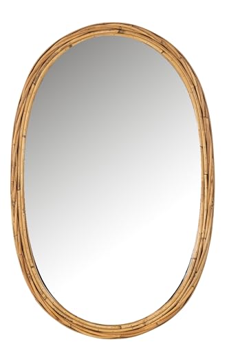 J-Line Spiegel Ovalo Rottin/Naturglas von J-Line