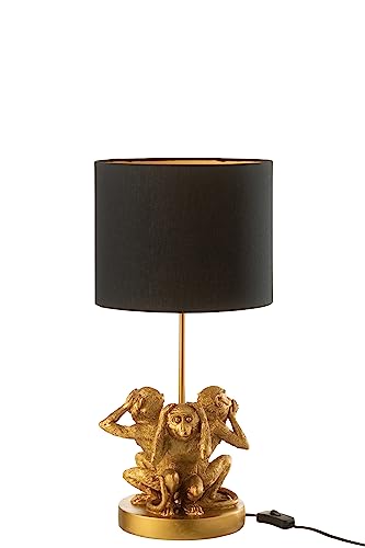 J-Line TISCHLAMPE AFFE 3TEILE POLY GOLD von J-Line