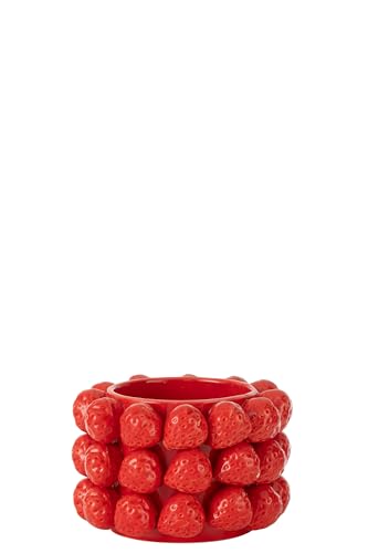 J-Line ÜBERTOPF ERDBEEREN Keramik ROT SMALL von J-Line