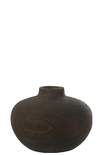 J-Line Vase, Holz, Schwarz, groß von J-Line