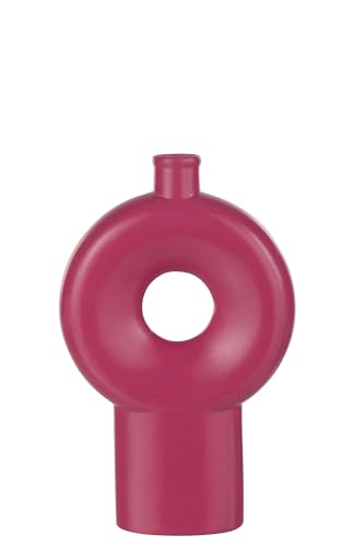 J-Line Vase Abstract Porzellan glänzend Fuchsia Large von J-Line