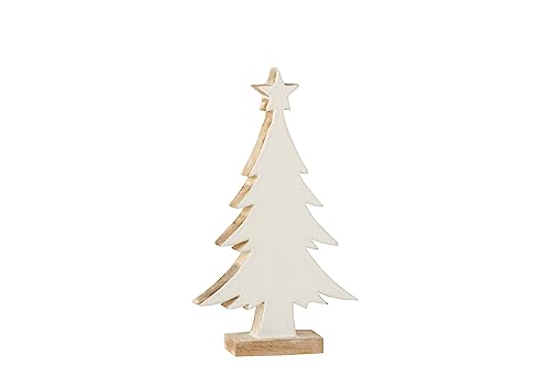J-Line Weihnachtsbaum - Holz - weiß - groß von J-Line