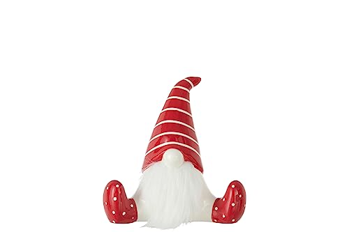 J-Line Weihnachtsfiguren - Keramik - rot/weiß - mittelgroß von J-Line