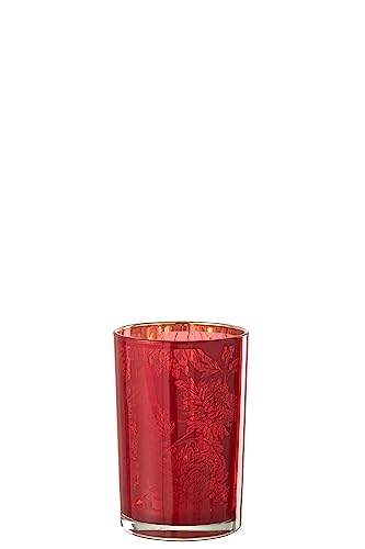 WINDLICHT Blumen Glas ROT Large von J-Line