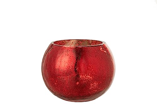 J-Line Windlicht Kugel Craquele Glas Perleffekt Rot Medium - 2 Stück J-Line Windlicht Kugel Craquele Glas Perleffekt Rot Medium - 2 Stück von J-Line