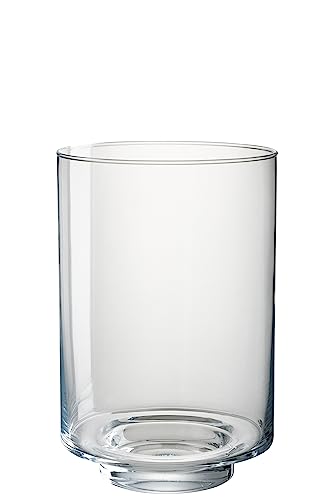 J-Line Windlicht Laura - Glas - Transparent - Large von J-Line