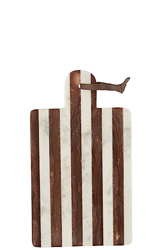 Jolipa Plank RECHTHOEKIG Streep Marmer Wit/Bruin Small von J-Line