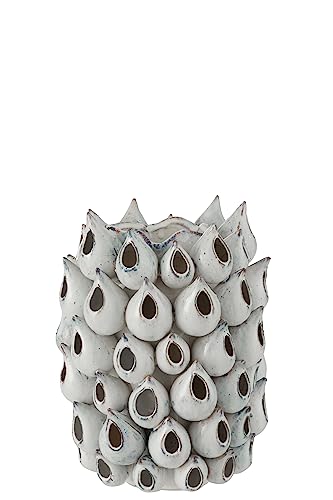 VASE Anemone HOCH Keramik BLAU von J-Line