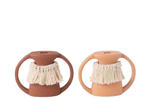 VASE Dekoration Poli MDF BRAUN/NATURELL 2 Sortiert (2er Set) von J-Line