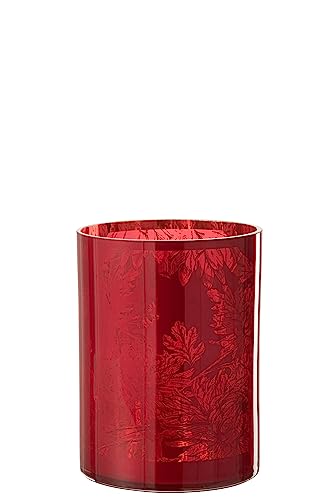 WINDLICHT Blumen Glas ROT EXTRA Large von J-Line