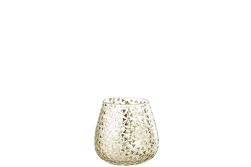 WINDLICHT DREIECKIG Glas Trans/Gold Large von J-Line