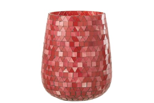 WINDLICHT MOSAIK DREIECK Glas ROT/ROSA Large von J-Line