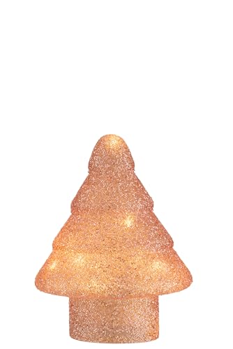 J-LINE - Weihnachtsbaum, LED, Perle, Glas, Rosa, Small von J-line