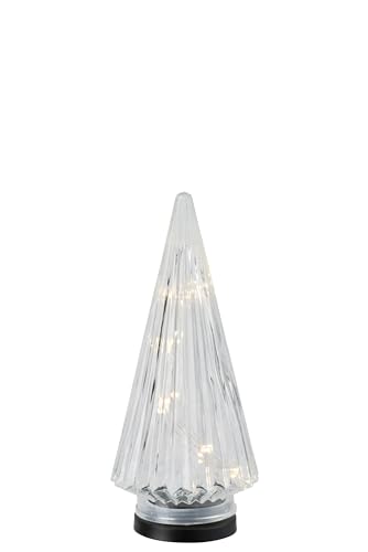 J-LINE - Weihnachtsbaum Linien + LED Glas transparent groß von J-line