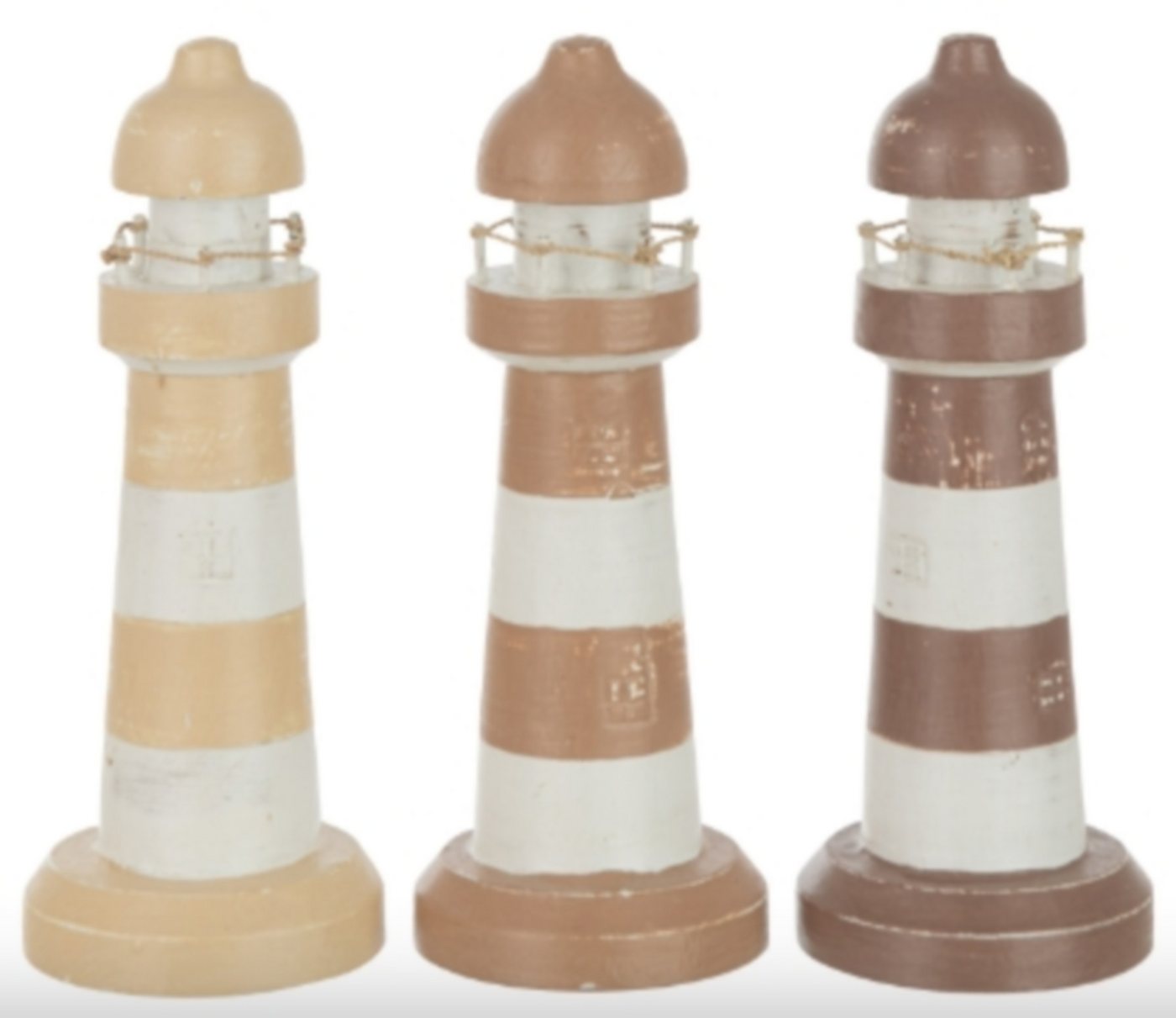 J-line Dekofigur Leuchtturm Alabasia Braun/Weiß Medium 3 Sortiert J-line Dekofigur Leuchtturm Alabasia Braun/Weiß Medium 3 Sortiert von J-line