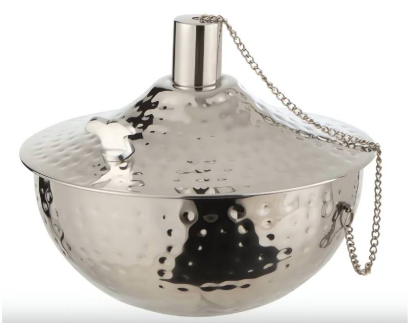 J-line Duftlampe Öllampe Tisch Roma Gehämmert Edelstahl Silber J-line Duftlampe Öllampe Tisch Roma Gehämmert Edelstahl Silber von J-line