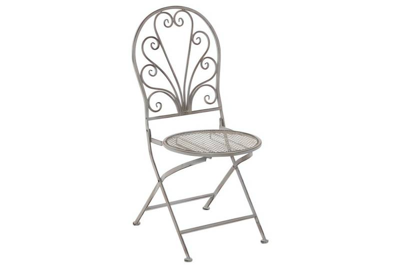 J-line Gartenstuhl Metall Stuhl Greige von J-line